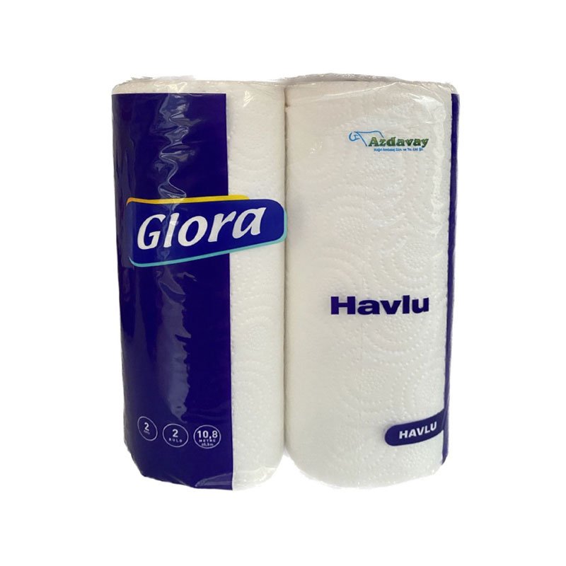 Glora Ev Tipi Havlu 24'lü ( 2 Rulo x 12 Paket )