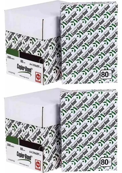 Copier Bond A4 Fotokopi Kağıdı 80 g/m² 500 Yaprak x 10 Paket (2 Koli)