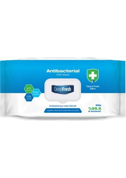 Deep Fresh Antibakteriyel Islak Mendil Kapaklı 100 Yaprak