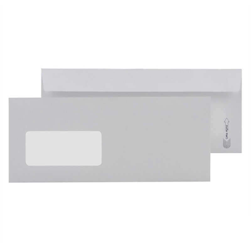 Diplomat Zarf 10.5 x 24 cm Pencereli 90 gr 100 Adet - Beyaz