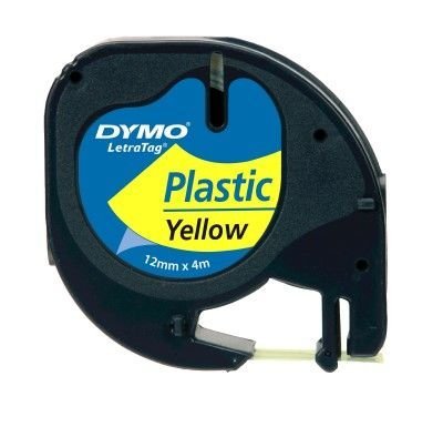 Dymo 91332 Letratag Plastik Etiket 12 mm x 4 m - Sarı