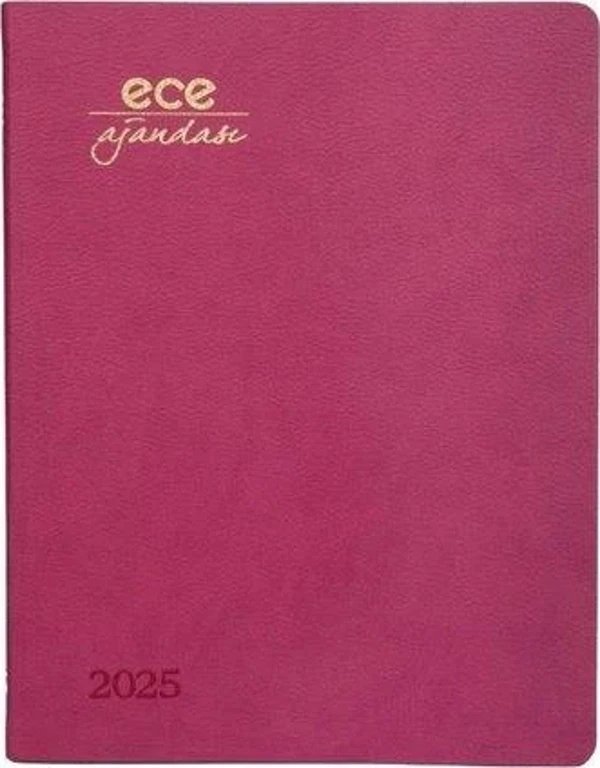Ece Ajanda 18.5x23.5 Alaçatı Haftalık Çizgili Pembe