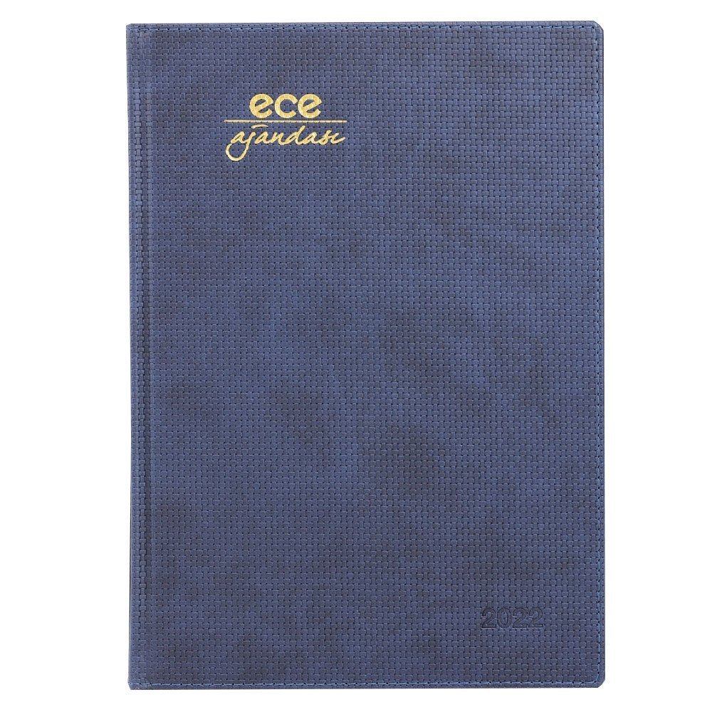 Ece Ajanda 20x28 Çeşme Haftalık Çizgili Lacivert