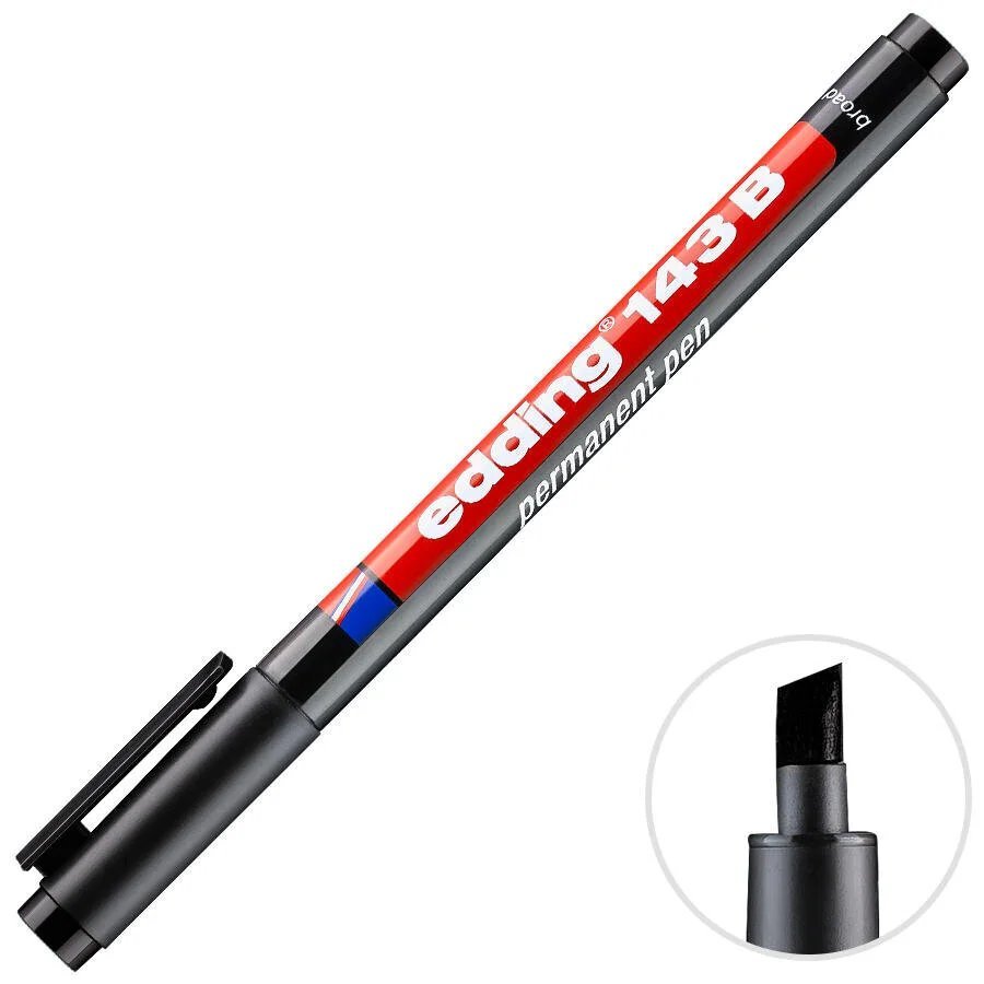 Edding 143 B Asetat Kalemi - Yıkanabilir (Geniş)