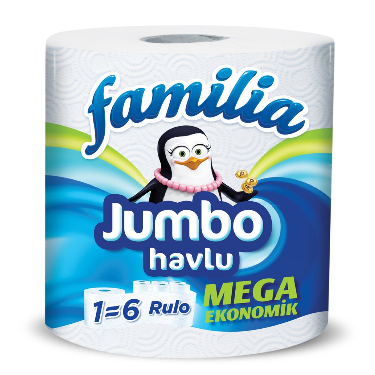 Familia Jumbo Kağıt Havlu Çift Katlı 22.5 x 12 cm 480 Yaprak