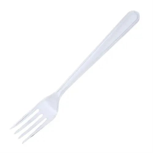 Asorty Lüks Plastik Çatal 50 Adet - Şeffaf