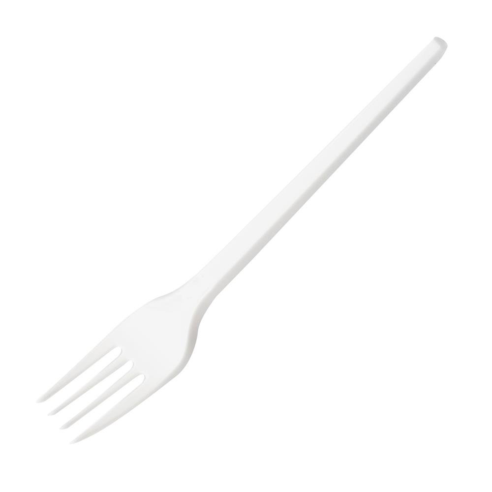 Asorty Eco Plastik Çatal 100 Adet - Beyaz