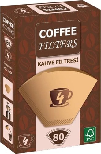 Coffee Filters Filtre Kahve Kağıdı 1x4 80 Adet
