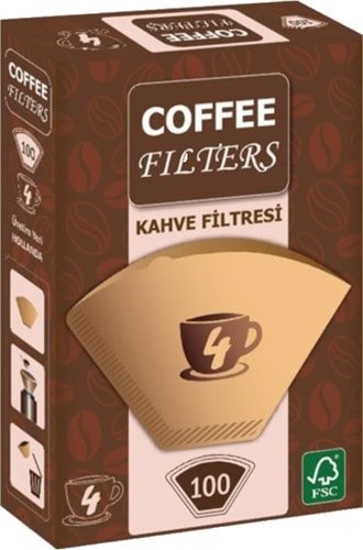 Coffee Filters Filtre Kahve Kağıdı 1 x 4 100 Adet