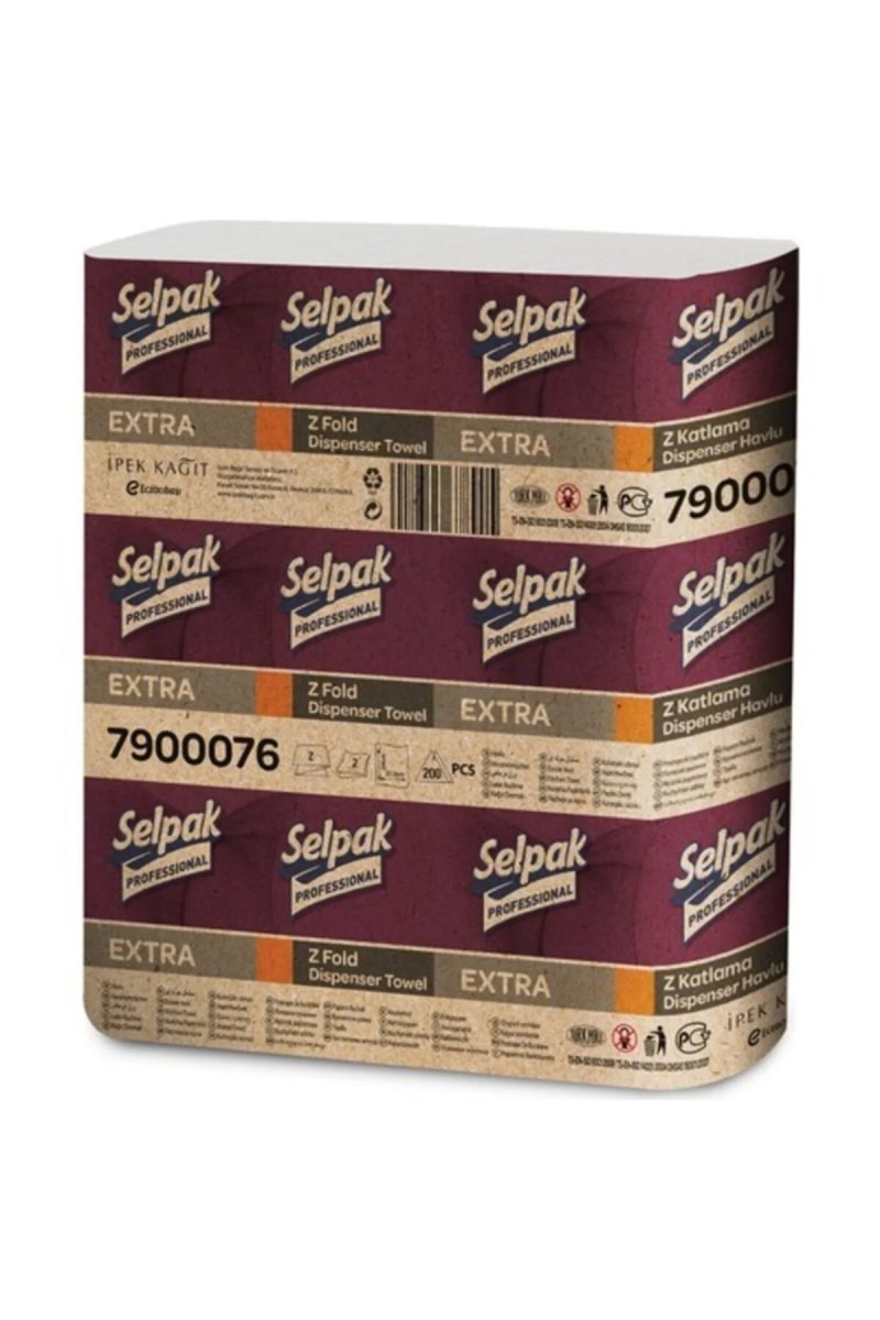 Selpak Professional Touch Z Katlı Havlu 20 x 24 cm 200 Yaprak 12'li